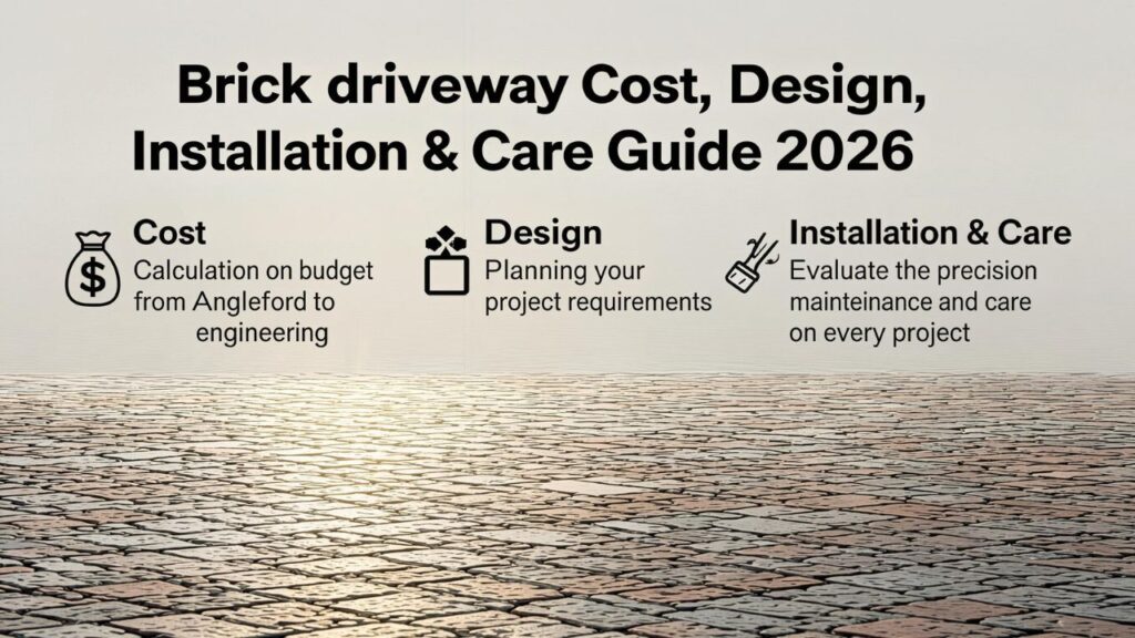 Brick driveway Cost, Design, Installation & Care Guide 2026