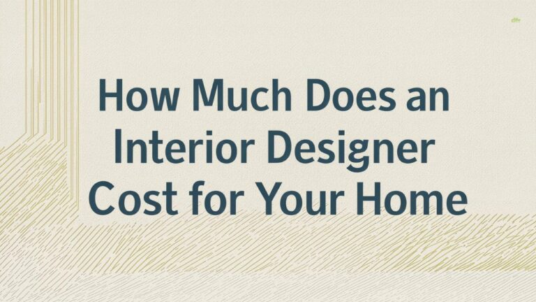 How Much Does an Interior Designer Cost for Your Home