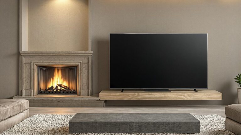 Living Room With Fireplace and TV: Layout Ideas